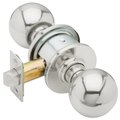 Schlage Grade 2 Passage Cylindrical Lock, Orbit Knob, Non-Keyed, Bright Chrome Finish, Non-handed A10S ORB 625
